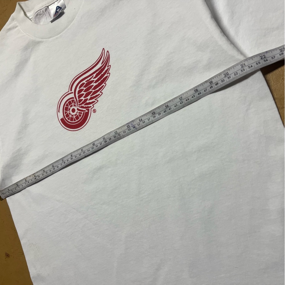 Vtg Men’s Detroit Red Wings Logo White Tee Large - Picture 4 of 5